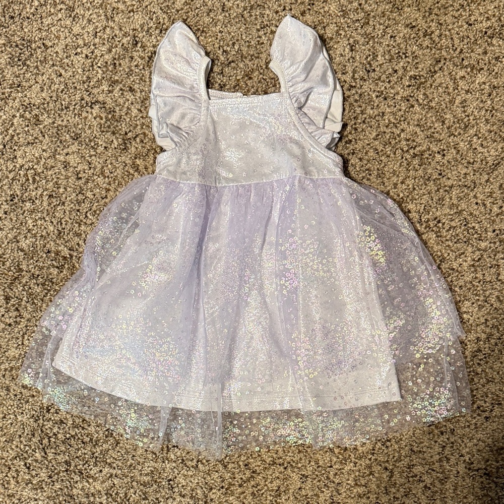 Isobella & Chloe Lilac Sequin Tulle Dress